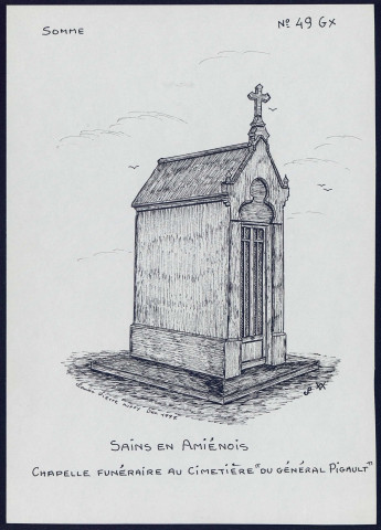 Sains-en-Amiénois : chapelle funéraire - (Reproduction interdite sans autorisation - © Claude Piette)