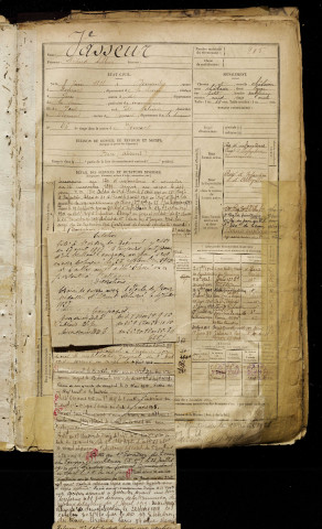 Vasseur, Médard Arthur, né le 08 juin 1878 à Berneuil (Somme), classe 1898, matricule n° 205, Bureau de recrutement d'Abbeville