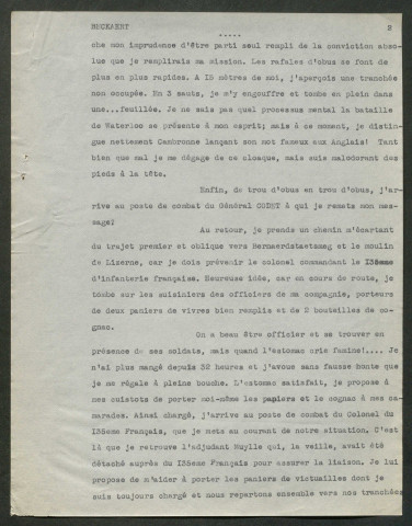 Témoignage de Bacquet, Jean et correspondance avec Jacques Péricard