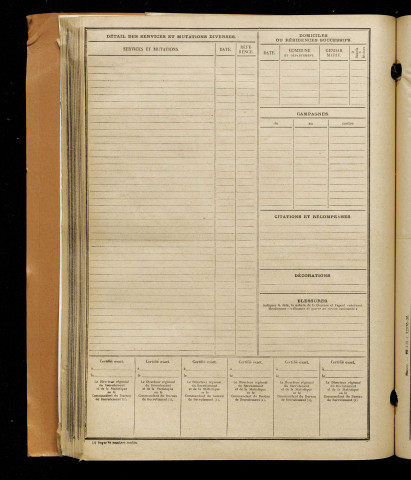 Bernard, Louis Emile, né le 23 juillet 1893 à Étalon (Somme), classe 1913, matricule n° 1134, Bureau de recrutement de Péronne