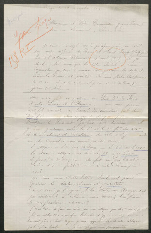 Témoignage de Bourgouin, Fernand et correspondance avec Jacques Péricard