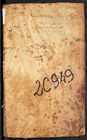 Centième denier du bureau de Conty pour la période du 1er novembre 1747 au 28 février 1750