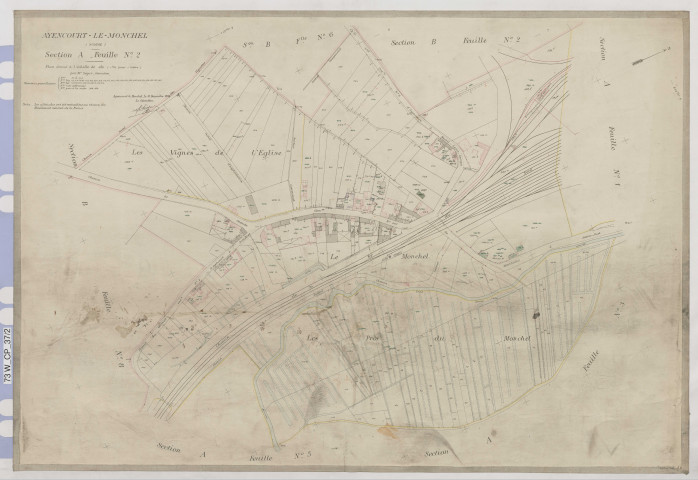 Plan du cadastre rénové - Ayencourt (Ayencourt-le-Monchel) : section A2