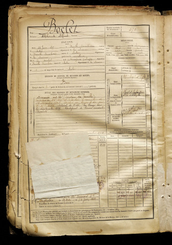 Boclet, Alphonse Alfred, né le 22 juin 1877 à Friville-Escarbotin (Somme), classe 1897, matricule n° 570, Bureau de recrutement d'Abbeville