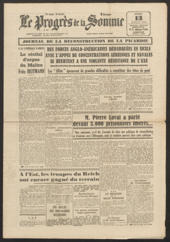 Le Progrès de la Somme, numéro 23019, 13 juillet 1943
