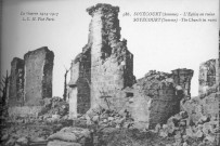 La guerre 1914-1917 - L'Eglise en ruine - The church in ruins