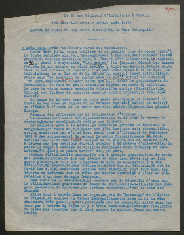 Témoignage de Clavel (Capitaine) et correspondance avec Jacques Péricard