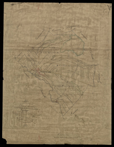 Plan du cadastre napoléonien - Beauchamps : tableau d'assemblage