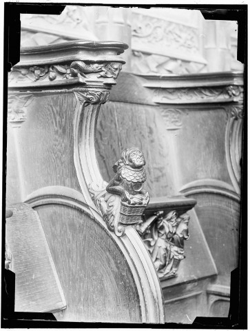 Cathédrale; stalles: accoudoirs 8 et 9