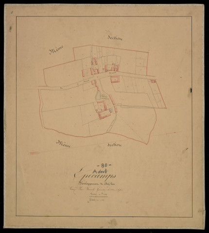 Plan du cadastre napoléonien - Epecamps : Chef-lieu (Le), A développement