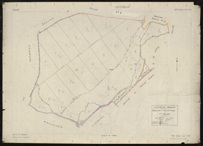 Plan du cadastre rénové - Lucheux : section I1