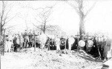 Guerre 1914-1918. L'enterrement d'un prisonnier civil du camp de Rastatt (Allemagne)