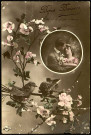 Carte postale intitulée "Bons baisers". Correspondance de Raymond Paillart à sa femme Clémence