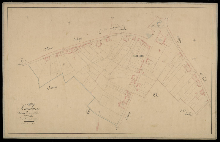 Plan du cadastre napoléonien - Rambures : Chef-lieu (Le), E2