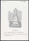 Combles : croix commémorative - (Reproduction interdite sans autorisation - © Claude Piette)