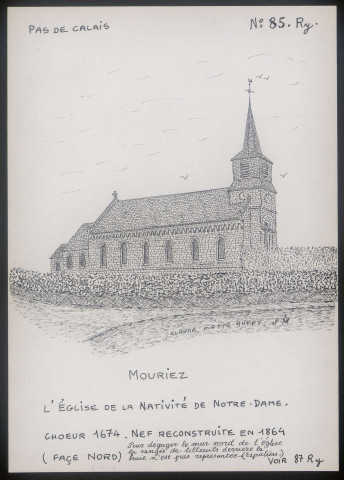 Mouriez (Pas-de-Calais) : église de la nativité - (Reproduction interdite sans autorisation - © Claude Piette)