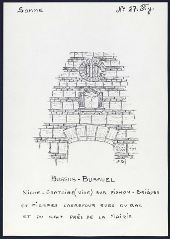 Bussus-Bussuel : niche oratoire - (Reproduction interdite sans autorisation - © Claude Piette)