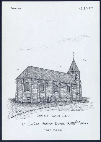 Saint-Sauflieu : l'église Saint-Denis - (Reproduction interdite sans autorisation - © Claude Piette)