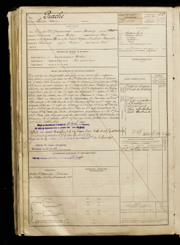 Prache, Lucien Adrien, né le 07 décembre 1897 à Gouzeaucourt (Nord), classe 1917, matricule n° 1151, Bureau de recrutement de Péronne