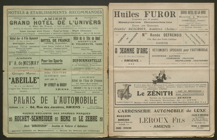 Automobile-club de Picardie et de l'Aisne. Revue mensuelle, 10e année, juin 1914
