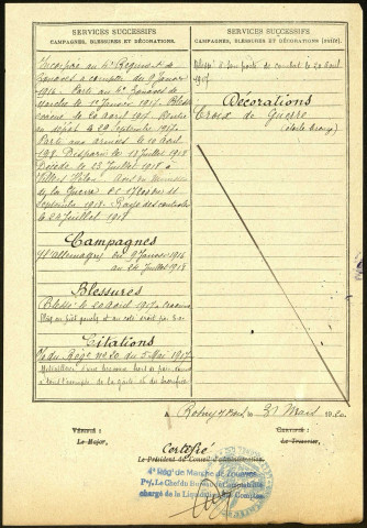 Carette, Théophile Alfred Léopold, né le 18 juin 1897 à Villers-Bocage (Somme), classe 1917, matricule n° 289, Bureau de recrutement d'Amiens