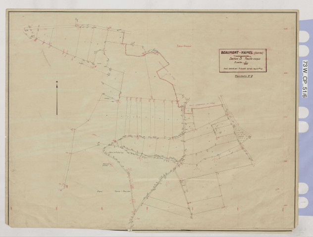 Plan du cadastre rénové - Beaumont-Hamel : section S2