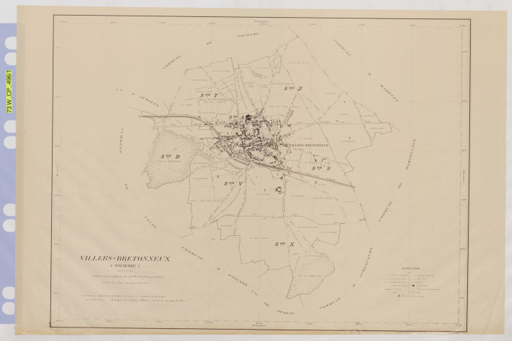 Plan du cadastre rénové - Villers-Bretonneux : tableau d'assemblage (TA)