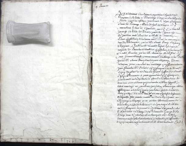 Etude de Me François Machart à Amiens (étude n°13). Minutes de l'année 1654