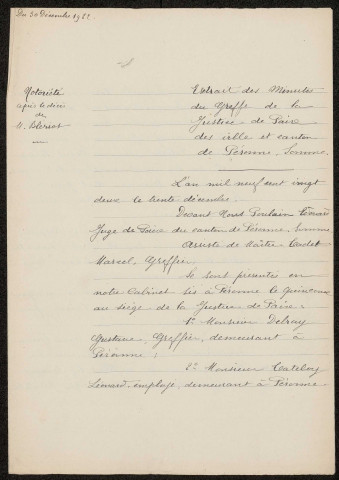 Péronne. Demande d'indemnisation des dommages de guerre : dossier Blériot