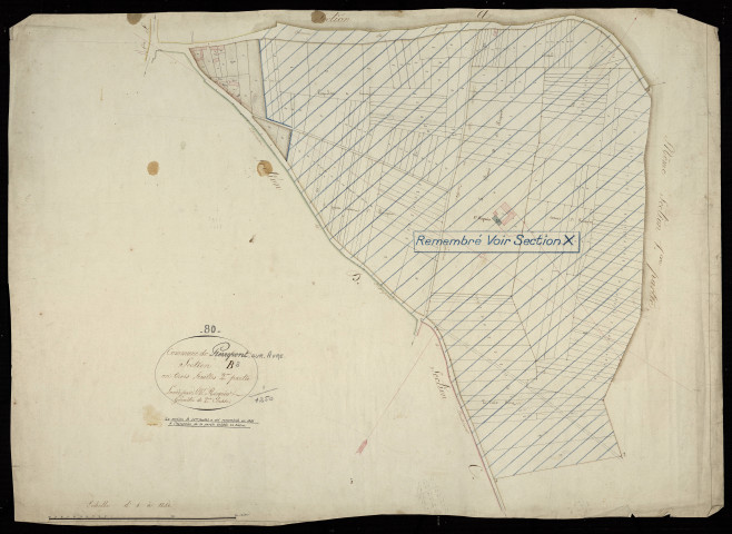 Plan du cadastre napoléonien - Pierrepont-sur-Avre (Pierrepont) : B2