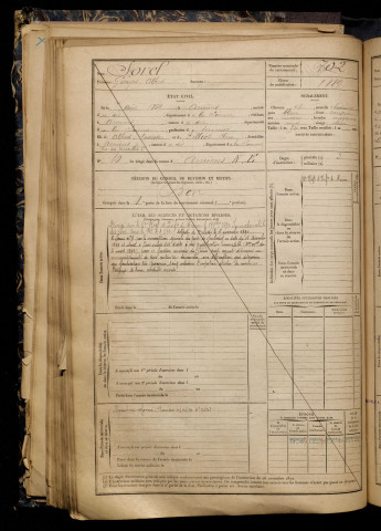 Sorel, Georges Alfred, né le 07 août 1869 à Amiens (Somme), classe 1889, matricule n° 702, Bureau de recrutement d'Amiens