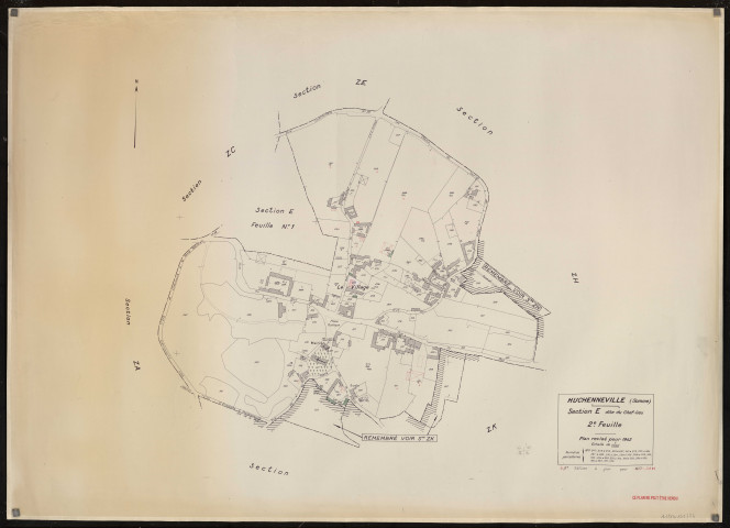 Plan du cadastre rénové - Huchenneville : section E2