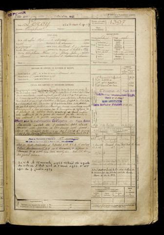 Leroy, Théophane, né le 14 mai 1895 à Amiens (Somme), classe 1915, matricule n° 1397, Bureau de recrutement d'Amiens