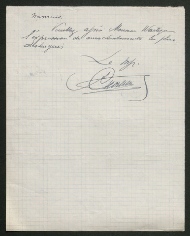 Témoignage de Georlette, Major (Lieutenant) et correspondance avec Jacques Péricard