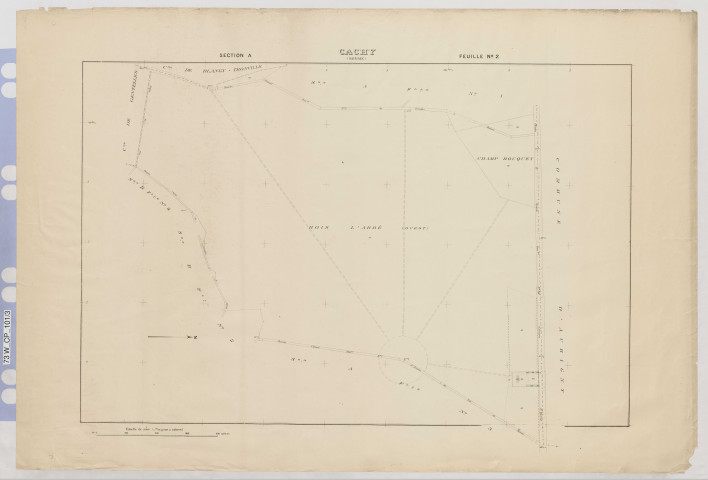 Plan du cadastre rénové - Cachy : section A2