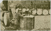 BERLINER STRASSENKAMPFE MARZ 1919. BARRIKADEN MIT MASCHINENGEMERSCHUTZEN