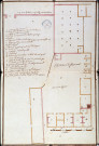 Plan de la caserne de la maréchaussée et du prieuré de Flixecourt (premier projet)