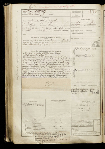 Demay, Robert Raoul, né le 11 décembre 1894 à Athies (Somme), classe 1914, matricule n° 1170, Bureau de recrutement de Péronne