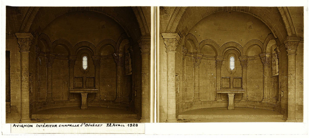 Avignon (Vaucluse). Intérieur de la chapelle Saint-Bénezet