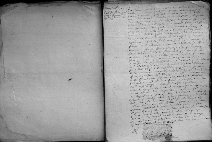 Etude de Me Antoine Debacq à Amiens (étude n°6). Minutes de l'année 1709