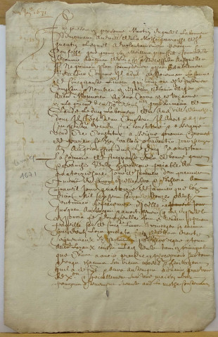 Etude de Me Paul Leclercq à Ault. Minutes de l'année 1671
