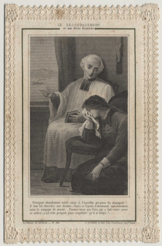 Le découragement et son divin remède. Scène de confession