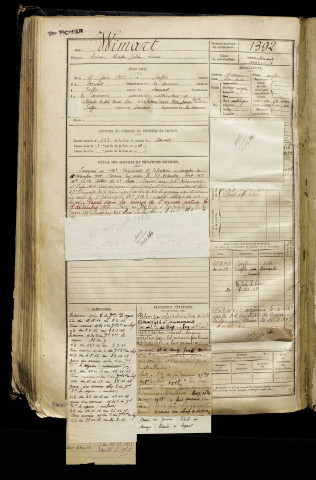 Wimart, Simon Charles Julien, né le 15 juin 1895 à Fieffes-Montrelet (Somme), classe 1915, matricule n° 1392, Bureau de recrutement d'Abbeville