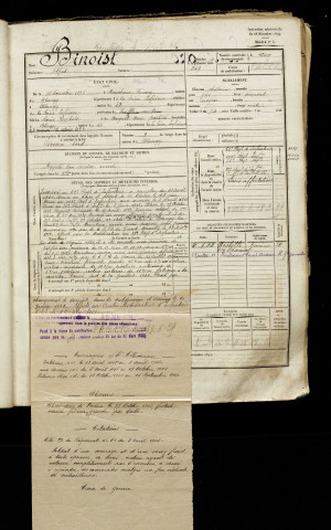Binoist, Alfred, né le 18 novembre 1896 à Monchaux-Soreng (Seine-Maritime), classe 1916, matricule n° 540, Bureau de recrutement d'Amiens