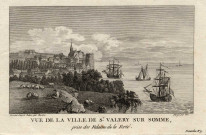 Vue de la ville de st. Valery sur somme prise des falaises de la Ferté. N°9