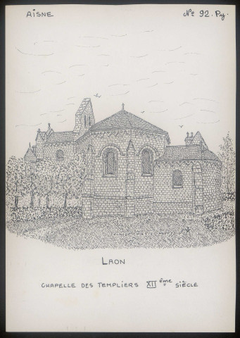 Laon (Aisne) : chapelle des Templiers - (Reproduction interdite sans autorisation - © Claude Piette)