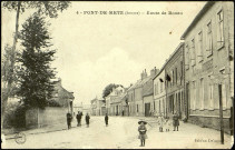 Carte postale intitulée "Pont-de-Metz. Route de Rouen". Correspondance de Raymond Paillart à sa femme Clémence