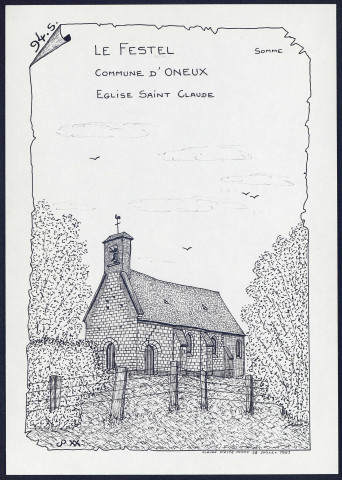 Le Festel (commune d'Oneux) : église Saint Claude - (Reproduction interdite sans autorisation - © Claude Piette)