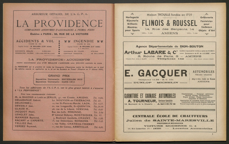 L'Automobile au Pays Picard. Revue mensuelle de l'Automobile-Club de Picardie et de l'Aisne, 261, juin 1933