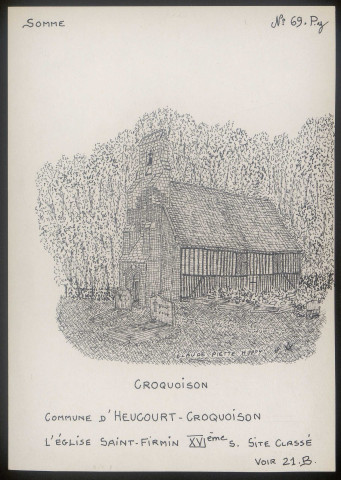 Croquoison (commune d'Heucourt-Croquoison) : église Saint-Firmin - (Reproduction interdite sans autorisation - © Claude Piette)